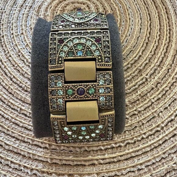Heidi Daus Women\'s Art Deco Bracelet Watch with Jewels Art to wear